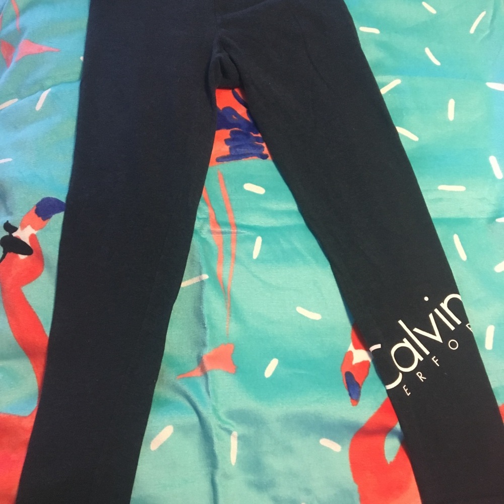 Calvin Klein Performance Dry Leggings, Navy Blue